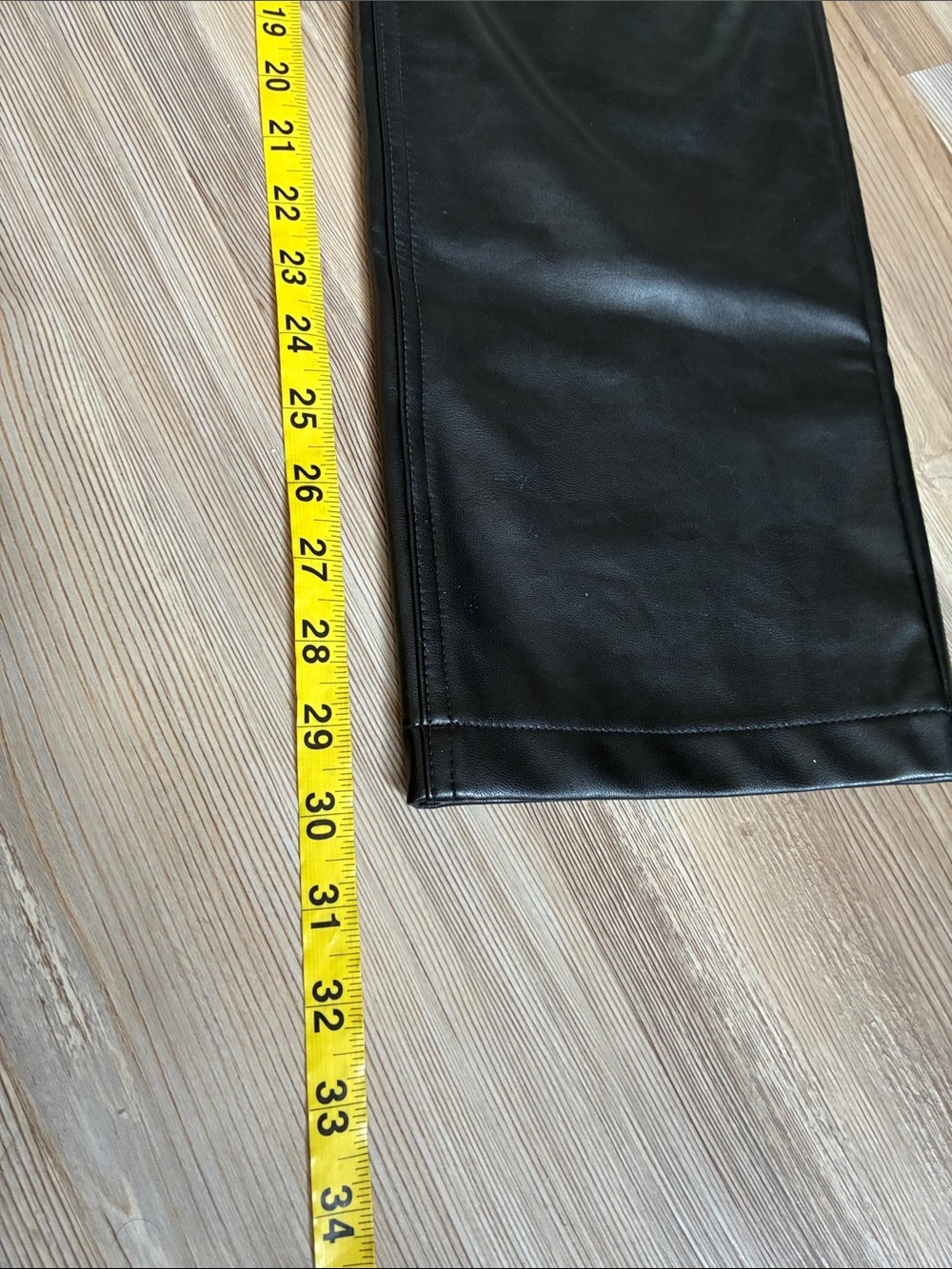 Abercrombie & Fitch The 90s Straight Ultra High Rise Faux Leather Size Pant 27/4 - Picture 8 of 11